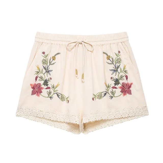 Embroidered Top Casual Shorts Suit Pants - Shop at LoveMi