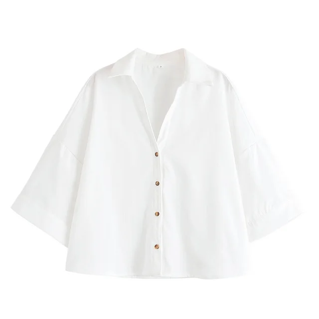 Elegant Lapel Short sleeved Shirt With Belt Loose Pleated Shorts White Top - Shop at LoveMi