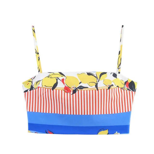 Ure Desire Style Lemon Printing Sling Top Picture Color - Shop at LoveMi