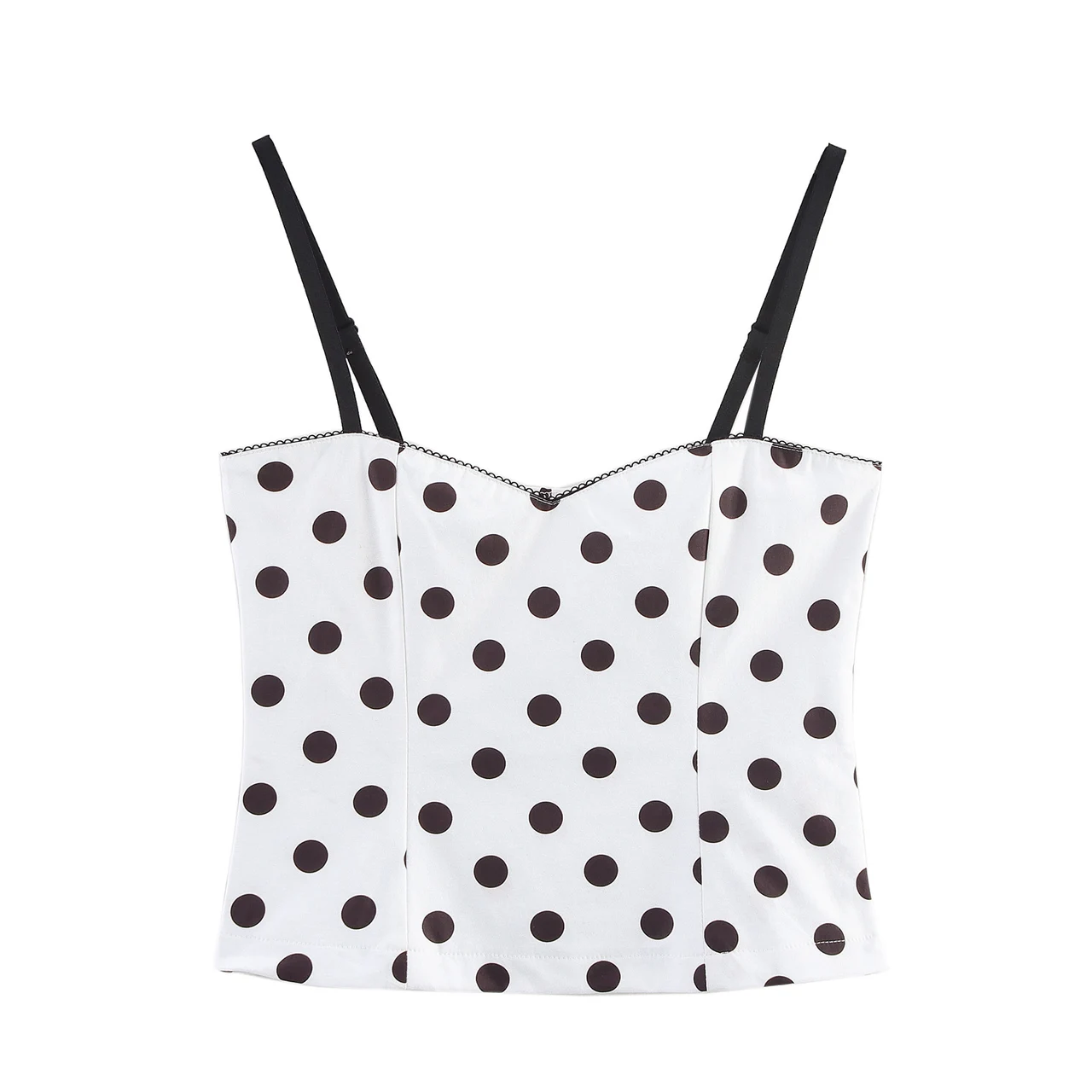 Summer European And American Style Polka Dot Corset Strap Top - View 1