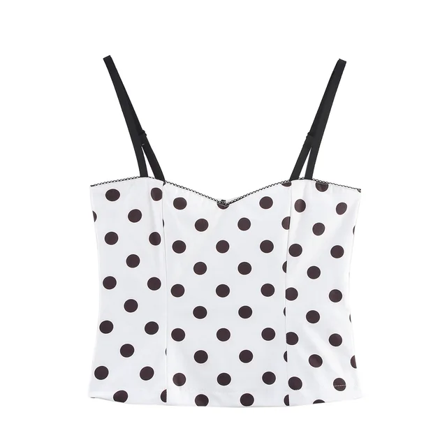 Summer European And American Style Polka Dot Corset Strap Top Picture Color - Shop at LoveMi