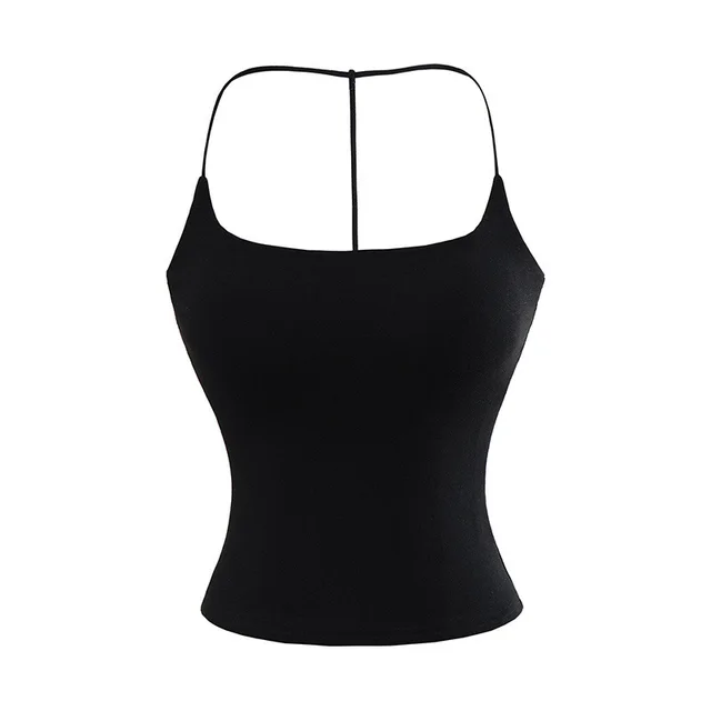 Solid Color Pure Desire Style Slim fit Detachable Chest Pad Sling Black - Shop at LoveMi
