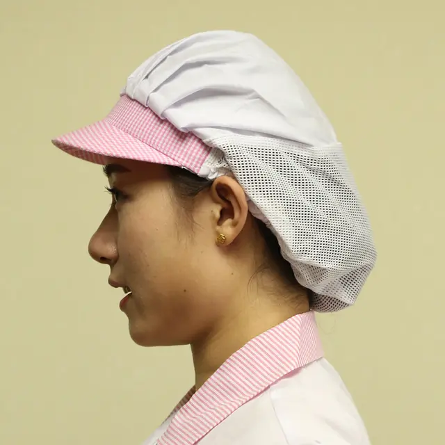 Workshop Work Cap Baotou Dustproof Kitchen Hat Breathable Pink Plaid Mz02 - Shop at LoveMi