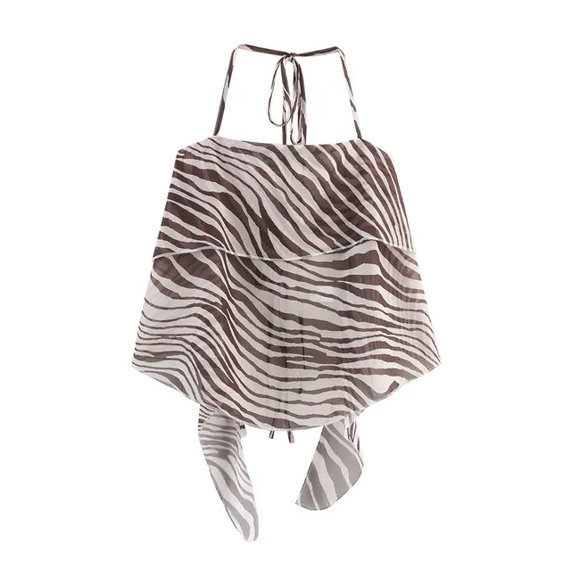 Animal Print Halter Spaghetti Straps High Waist Skirt Suit Top - Shop at LoveMi