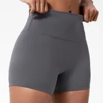 Nude Feel Double-sided Brushed Yoga High Waist Hip Lift Shorts - Nude