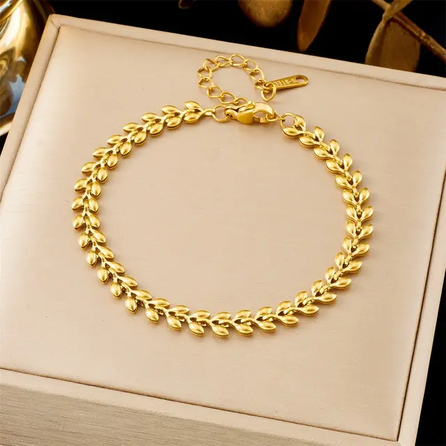 All matching Ins Gold Fashion Ornament Bracelet 5114 Wheat - Shop at LoveMi