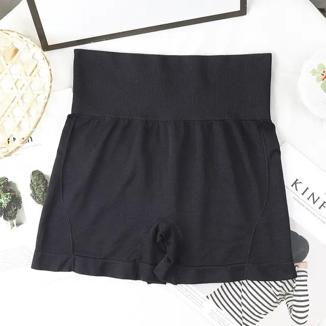 Hip Raise High Waist Abdominal Pants Inner Wear Base Women's Plus Size Black - Shop at LoveMi