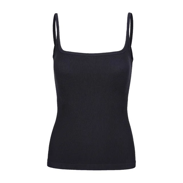 Invisible Chest Support Square Collar Sport Waistcoat For Women Top Tinware Gray - Shop at LoveMi