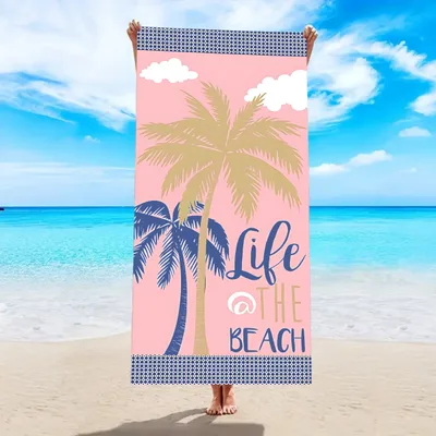 Quick drying Microfiber Beach Bath Towel Double sided Velvet St044 180X90Cm - Shop at LoveMi
