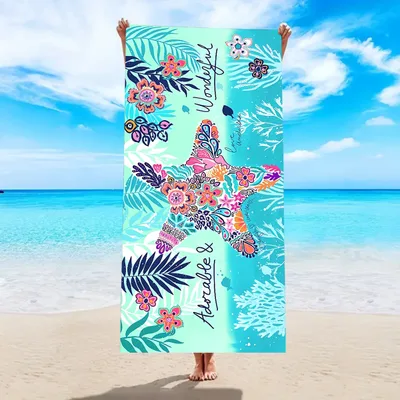 Quick drying Microfiber Beach Bath Towel Double sided Velvet St051 180X90Cm - Shop at LoveMi