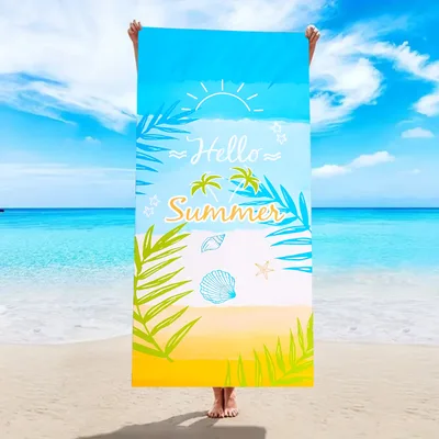 Quick drying Microfiber Beach Bath Towel Double sided Velvet St057 180X90Cm - Shop at LoveMi