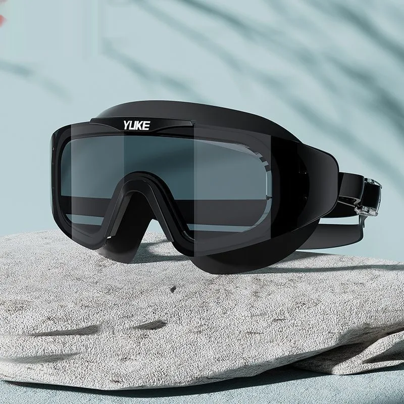 Electroplating HD Waterproof Non fogging Swimming Glasses Advanced Black - Shop at LoveMi