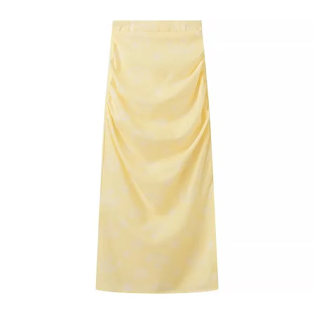 Casual Temperament Top Skirt Printing Suit Yellow Skirt - Shop at LoveMi