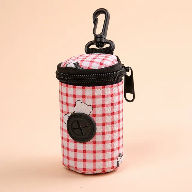 Outdoor Creative Printing Can Hang Doggie Bag Red Plaid - Shop at LoveMi