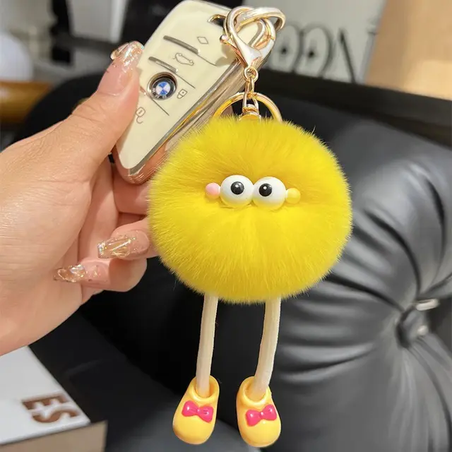 Plush Big Long Leg Small Briquette Key Ring Yellow - Shop at LoveMi