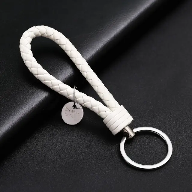 Fashion Personality Handmade Woven Car Key Ring White - Shop at LoveMi