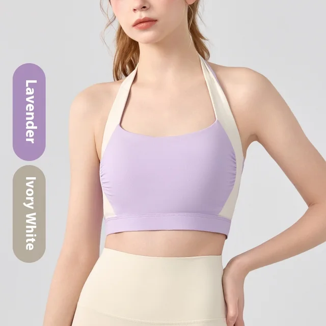 Women's Outer Wear With Braces And Breast Pad Sports Underwear Light Purple - Shop at LoveMi