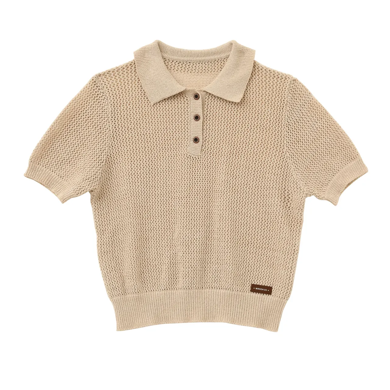 Fashion Personalized Sweater Summer Thin Top For Women - Khaki