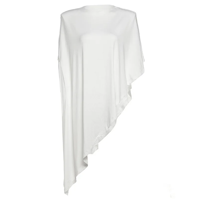 Women's Elegant Lady Cape Sleeveless Top - White - View 1