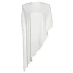 Women's Elegant Lady Cape Sleeveless Top - White