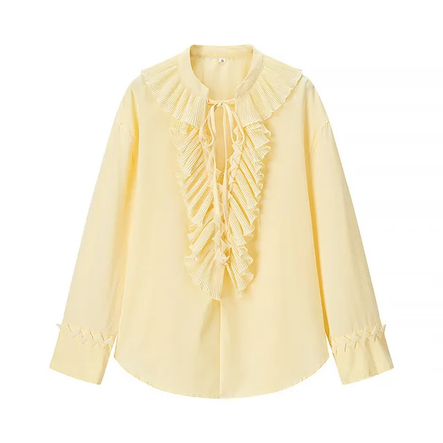 Long Fashion Ruffled Design Suit Top - Shop at LoveMi