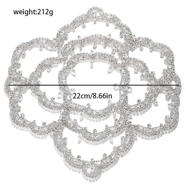 Floral Temperament Retro Bride Headband Rhinestone Silver - Shop at LoveMi