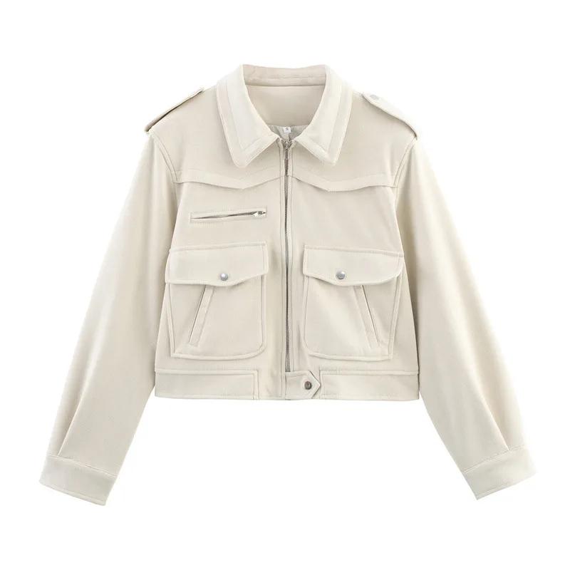 New Spring And Autumn Casual Loose European And American Style Suede Fabric Jacket Short Coat - Picture Colour-S - View 1