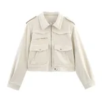 New Spring And Autumn Casual Loose European And American Style Suede Fabric Jacket Short Coat - Picture Color-S - View 1