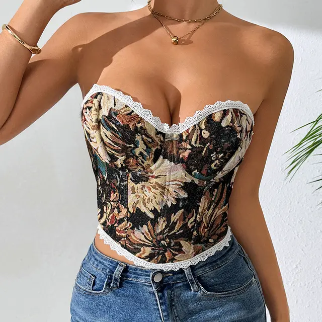 French Style Vintage Vest Tube Top Women's Clothing Color - Shop at LoveMi