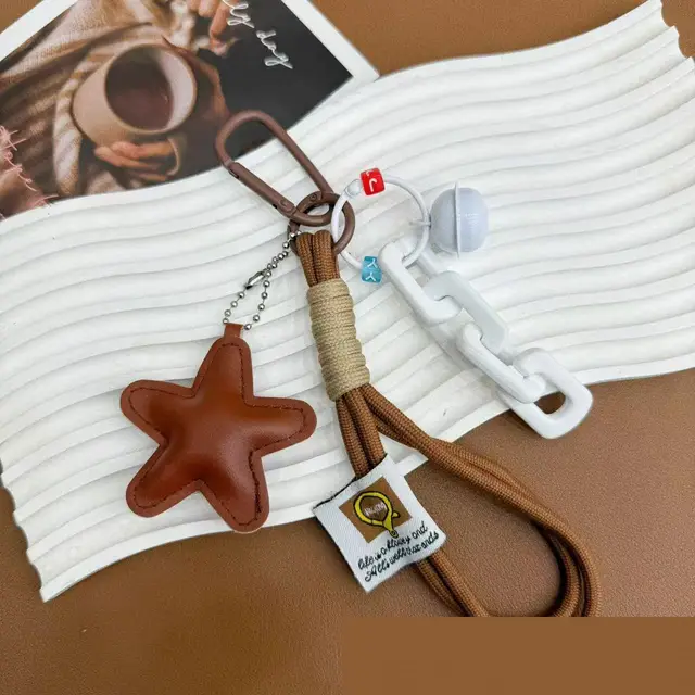 XINGX Keychain Bag Hanging Phone Case Pendant Coffee Color - Shop at LoveMi