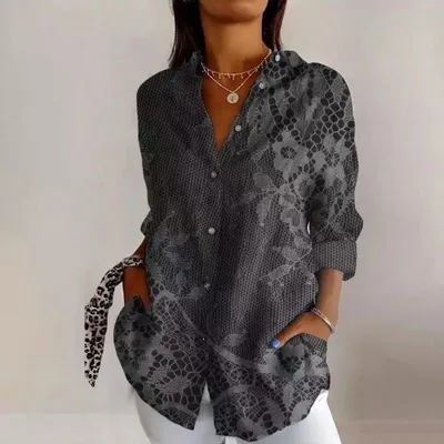 Women's Long Shirt Summer European And American Trendy Long sleeve Cd4569 3Xl - Shop at LoveMi