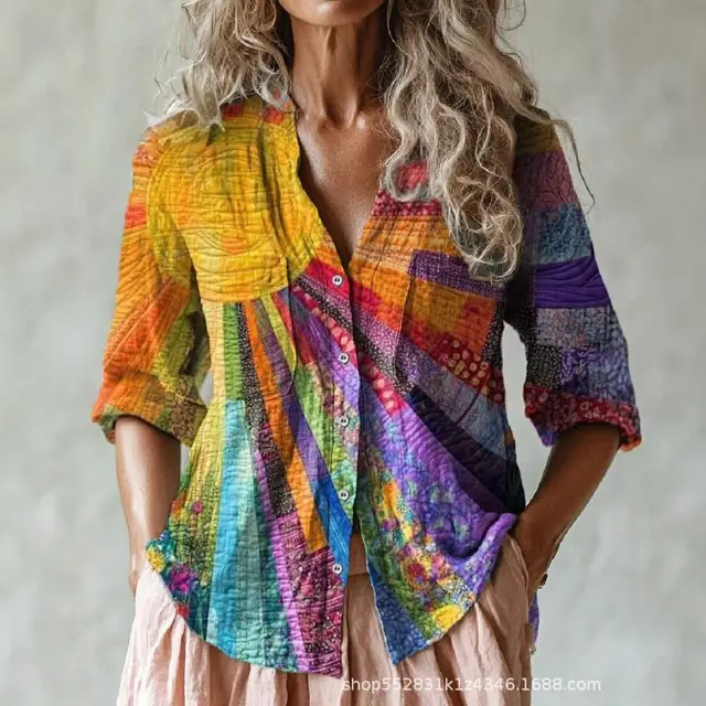 Women's Long Shirt Summer European And American Trendy Long sleeve Cd4572 - Shop at LoveMi