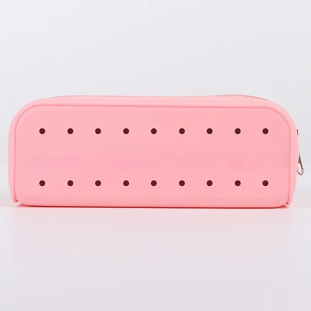 Student Cute Silicone Hole Pencil Case Pink - Shop at LoveMi