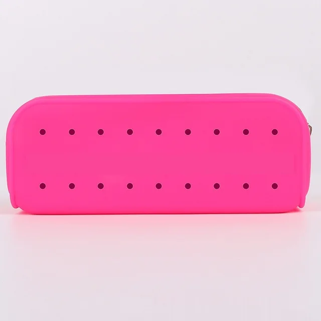 Student Cute Silicone Hole Pencil Case Rose Red - Shop at LoveMi