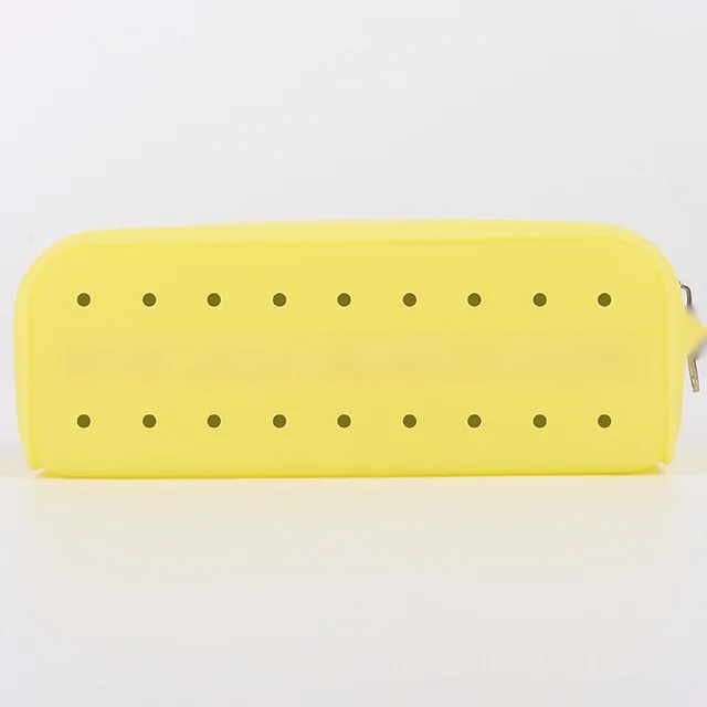 Student Cute Silicone Hole Pencil Case Yellow - Shop at LoveMi