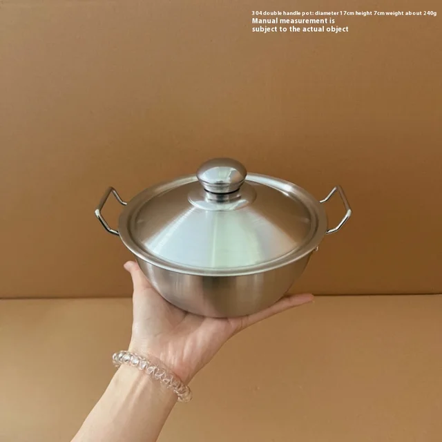 Mini Small Charcoal Stove Outdoor Portable Household 304 Small Pot 17Cm - Shop at LoveMi