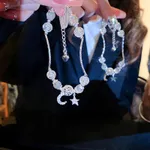 6 Silver Stars And Moon