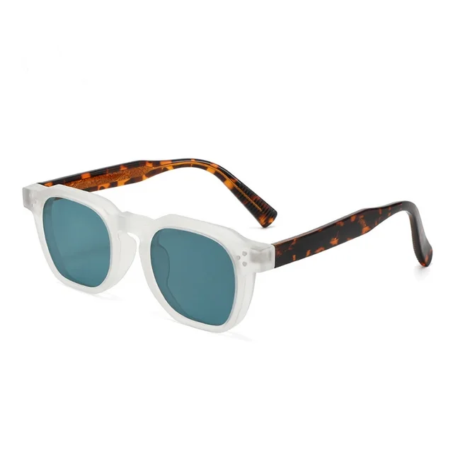New Korean TR Square Frame Women's UV proof Sunglasses Sand White Blue - Shop at LoveMi