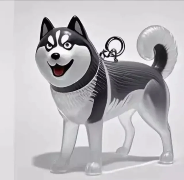 Dog Fur Storage Cute Pendant Keychain Bag Charm Siberian Husky - Shop at LoveMi