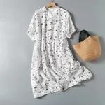 Summer Retro Mid-length A- Line Skirt - White