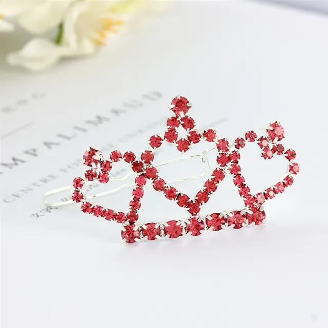 Rhinestone Crown Headdress Pet Decorations Pink - Shop at LoveMi