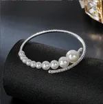Pearl Elastic Bracelet Silver