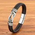 Black Brown Silver Buckle