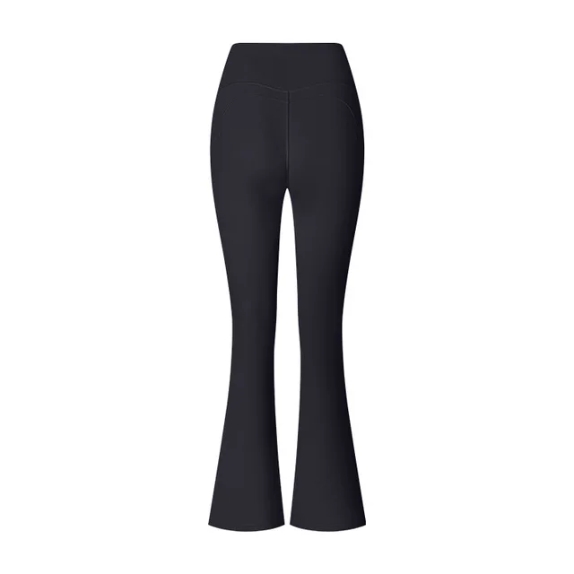 Autumn And Winter New Flared Pants Solid Color Sports Long sleeve Suit Black - Shop at LoveMi