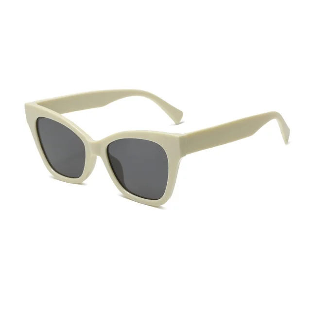 Fashion Sunglasses High Sense Sunglasses Beige Frame Gray Piece - Shop at LoveMi