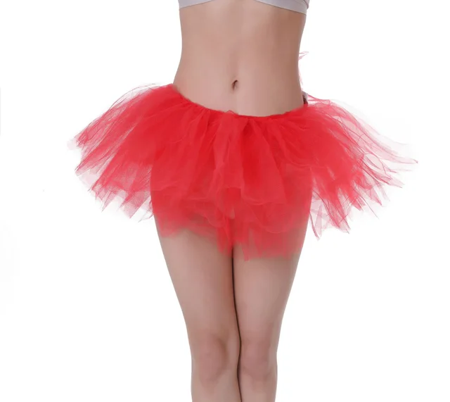 Gauze Skirt Performance Five layer Skirt Red - Shop at LoveMi