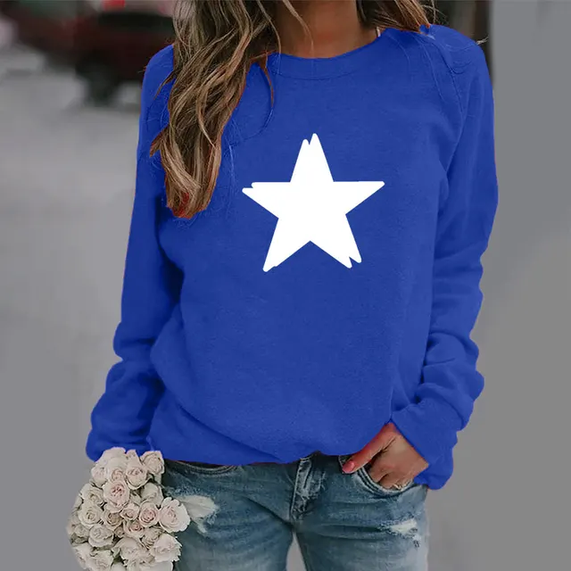 Women's Autumn Printed Sports Top Blue - Shop at LoveMi
