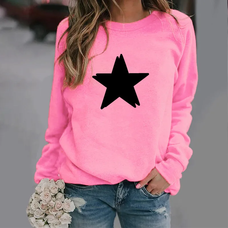Women's Autumn Printed Sports Top - Pink - View 1