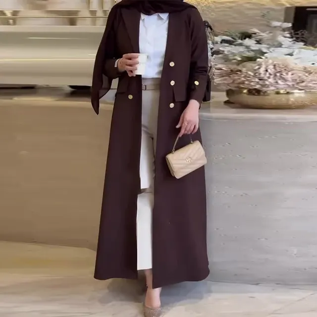 New Designer Model Comfortable Mid length Women's Trench Coat Dark Red - Shop at LoveMi