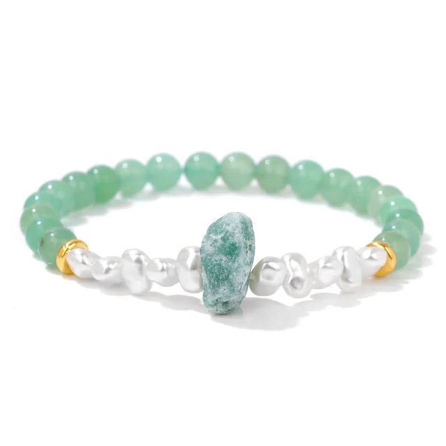 Women's Natural Imitation Sunstone Amethyst Bead Bracelet Fd11463 - Shop at LoveMi